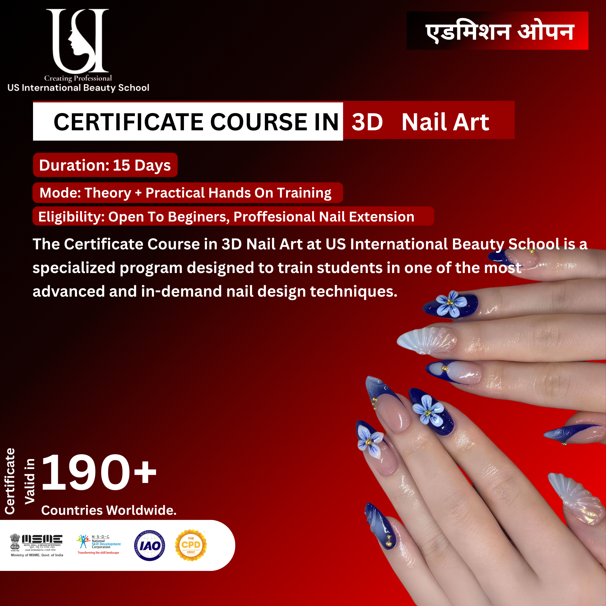 Best 3D Nail Art Course in Delhi NCR
