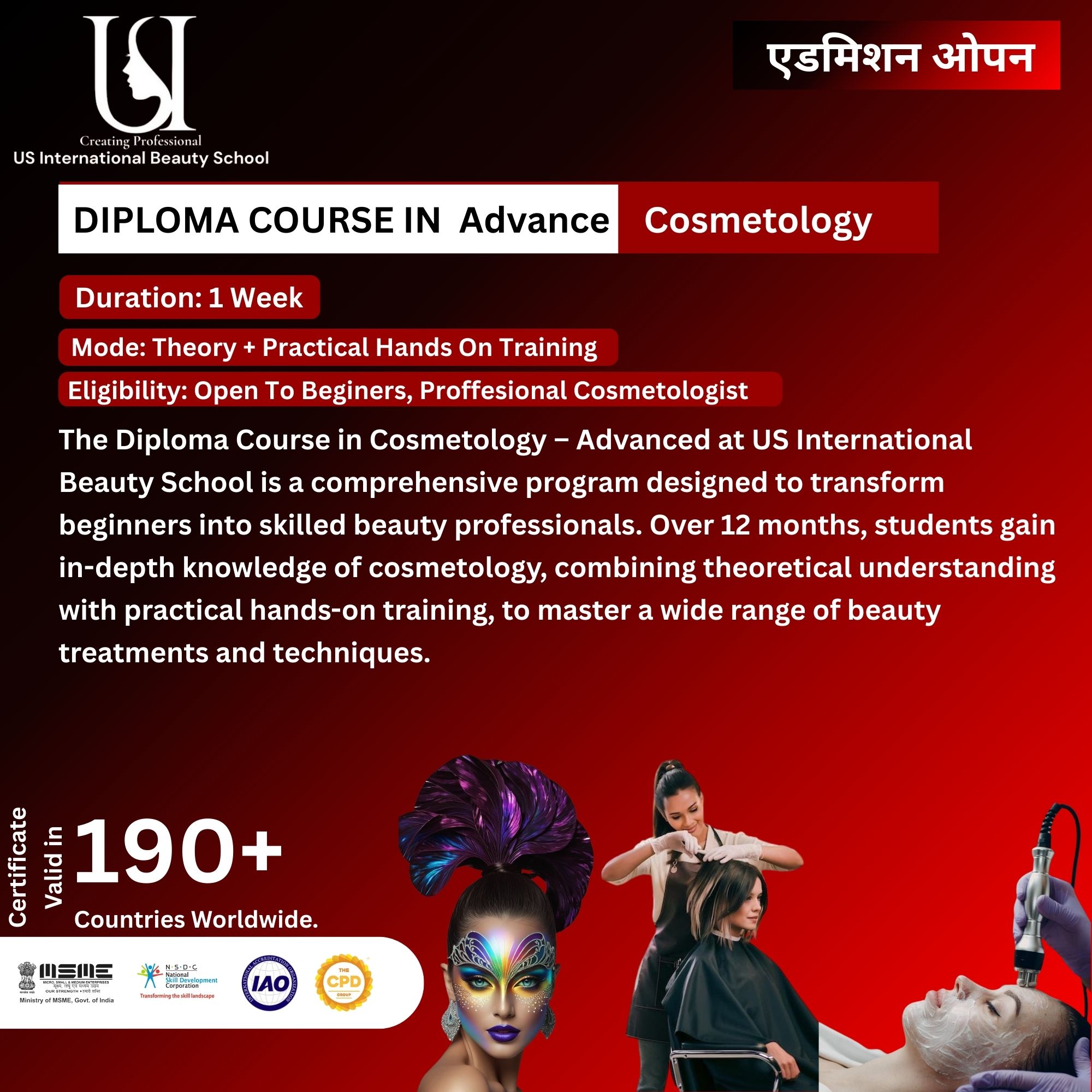 Advance cosmetology course in Delhi NCR